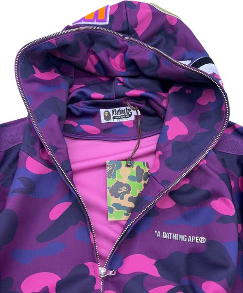 A BATHING APE（アベイシングエイプ）A BATHING APE (アベイシングエイプ) パーカー パープル サイズ:SIZE M 未使用品の古着・服飾アイテム
