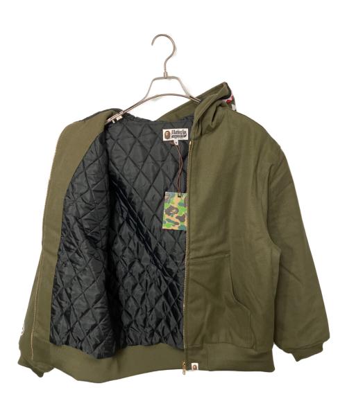 A BATHING APE（アベイシングエイプ）A BATHING APE (アベイシングエイプ) SHARK WORK HOODIE JACKET/シャークワークフーデットジャケット オリーブ サイズ:M 未使用品の古着・服飾アイテム