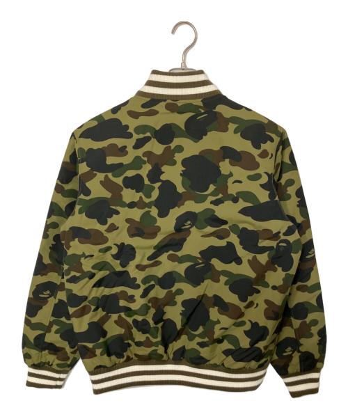 A BATHING APE（アベイシングエイプ）A BATHING APE (アベイシングエイプ) 1ST CAMO VARSITY JACKET/ファースト カモ バーシティ ジャケット オリーブ サイズ:L 未使用品の古着・服飾アイテム