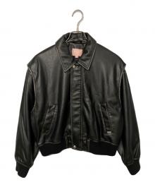 BAPY BY A BATHING APE（ベイピー バイ ア ベイシング エイプ）の古着「BAPY PU JACKET」｜ブラック
