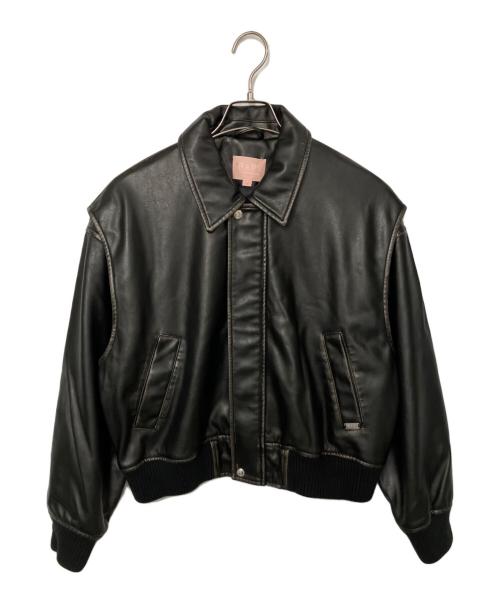 BAPY BY A BATHING APE（ベイピー バイ ア ベイシング エイプ）BAPY BY A BATHING APE (ベイピー バイ ア ベイシング エイプ) BAPY PU JACKET ブラック サイズ:M 未使用品の古着・服飾アイテム