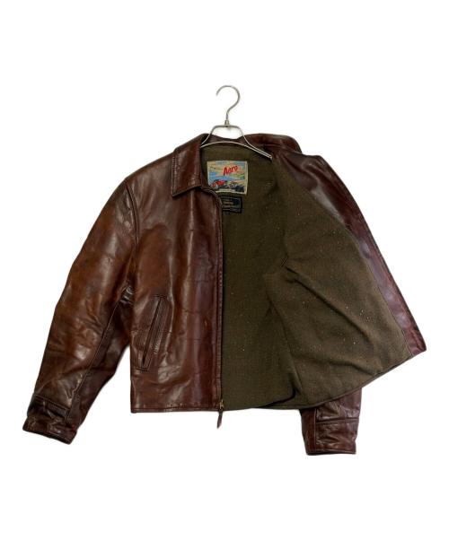 Aero LEATHER（エアロレザー）Aero LEATHER (エアロレザー) ホースレザージャケット ブラウン サイズ:SIZE 40（M)の古着・服飾アイテム