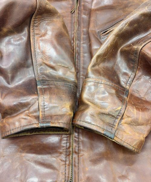 Aero LEATHER（エアロレザー）Aero LEATHER (エアロレザー) ホースレザージャケット ブラウン サイズ:SIZE 40（M)の古着・服飾アイテム