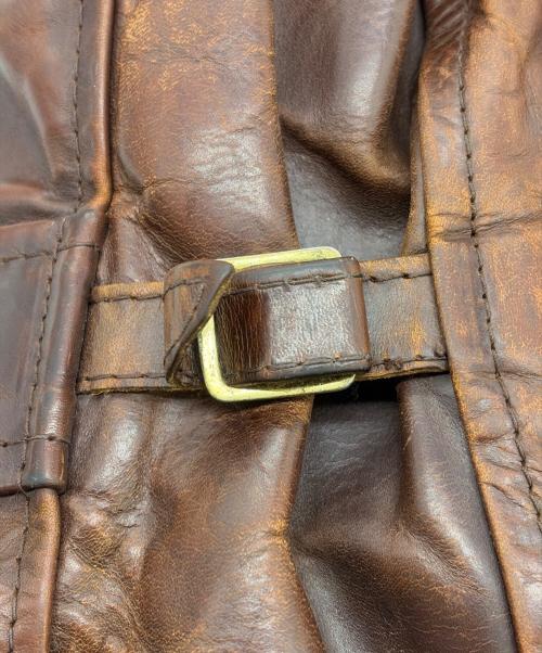 Aero LEATHER（エアロレザー）Aero LEATHER (エアロレザー) ホースレザージャケット ブラウン サイズ:SIZE 40（M)の古着・服飾アイテム