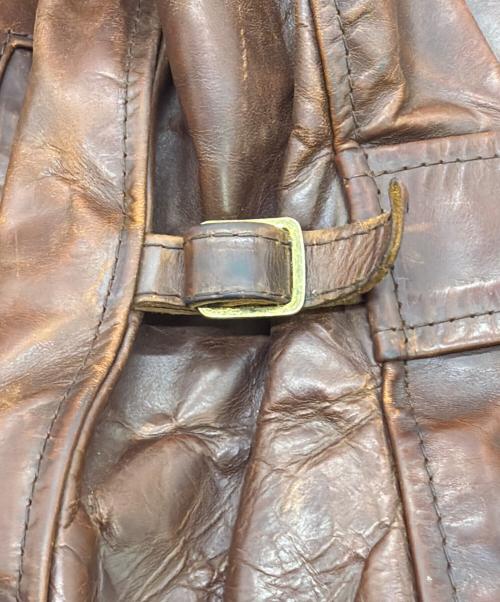 Aero LEATHER（エアロレザー）Aero LEATHER (エアロレザー) ホースレザージャケット ブラウン サイズ:SIZE 40（M)の古着・服飾アイテム