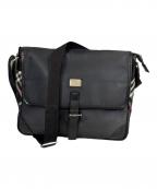 BURBERRY BLACK LABELバーバリーブラックレーベル）の古着「ナイロンショルダーバッグ」｜ブラック