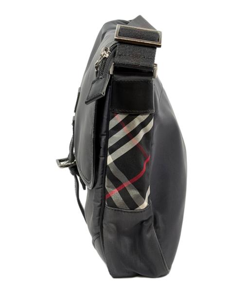 BURBERRY BLACK LABEL（バーバリーブラックレーベル）BURBERRY BLACK LABEL (バーバリーブラックレーベル) ナイロンショルダーバッグ ブラックの古着・服飾アイテム