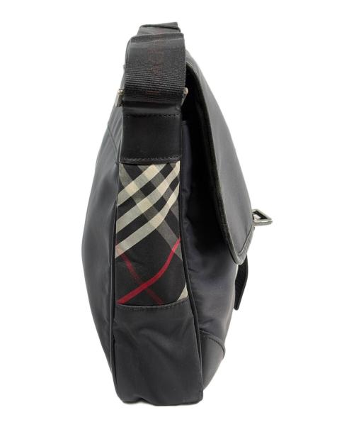 BURBERRY BLACK LABEL（バーバリーブラックレーベル）BURBERRY BLACK LABEL (バーバリーブラックレーベル) ナイロンショルダーバッグ ブラックの古着・服飾アイテム