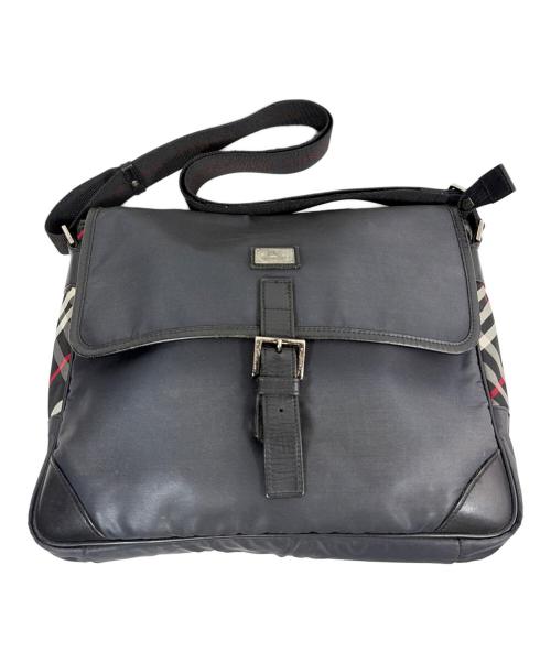 BURBERRY BLACK LABEL（バーバリーブラックレーベル）BURBERRY BLACK LABEL (バーバリーブラックレーベル) ナイロンショルダーバッグ ブラックの古着・服飾アイテム