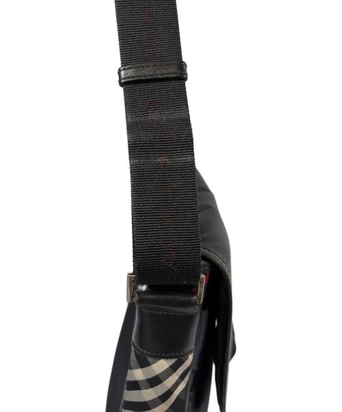 BURBERRY BLACK LABEL（バーバリーブラックレーベル）BURBERRY BLACK LABEL (バーバリーブラックレーベル) ナイロンショルダーバッグ ブラックの古着・服飾アイテム