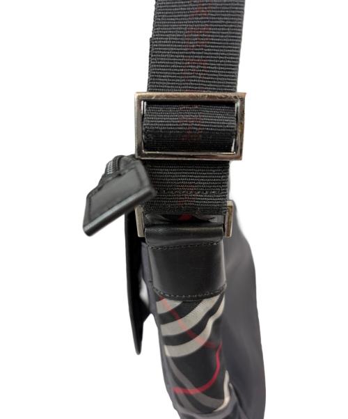 BURBERRY BLACK LABEL（バーバリーブラックレーベル）BURBERRY BLACK LABEL (バーバリーブラックレーベル) ナイロンショルダーバッグ ブラックの古着・服飾アイテム