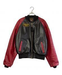 VANSON（バンソン）の古着「TJVレザージャケット」｜レッド×ブラック