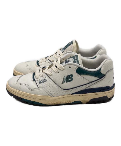 NEW BALANCE（ニューバランス）NEW BALANCE (ニューバランス) ローカットスニーカー ホワイト×グリーン サイズ:SIZE 27cmの古着・服飾アイテム