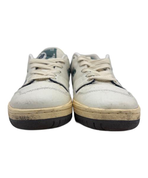 NEW BALANCE（ニューバランス）NEW BALANCE (ニューバランス) ローカットスニーカー ホワイト×グリーン サイズ:SIZE 27cmの古着・服飾アイテム