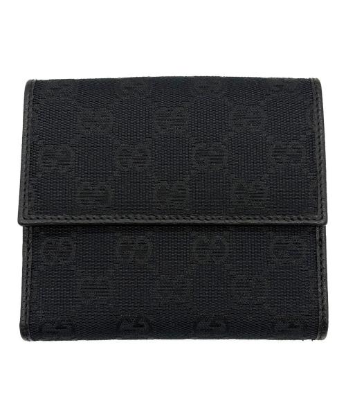 GUCCI（グッチ）GUCCI (グッチ) 2つ折り財布 ブラックの古着・服飾アイテム