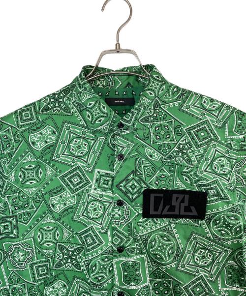 DIESEL（ディーゼル）DIESEL (ディーゼル) 半袖シャツ グリーン サイズ:Lの古着・服飾アイテム