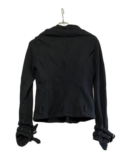 Yasuyuki Ishii（ヤスユキイシイ）Yasuyuki Ishii (ヤスユキイシイ) スウェットライダースジャケット ブラック サイズ:SIZE Freeの古着・服飾アイテム