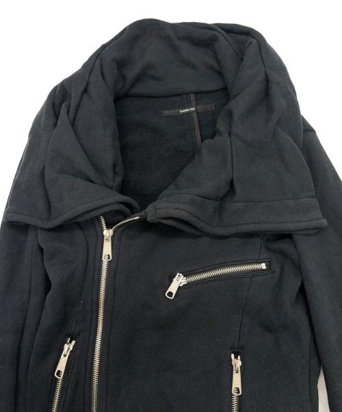 Yasuyuki Ishii（ヤスユキイシイ）Yasuyuki Ishii (ヤスユキイシイ) スウェットライダースジャケット ブラック サイズ:SIZE Freeの古着・服飾アイテム
