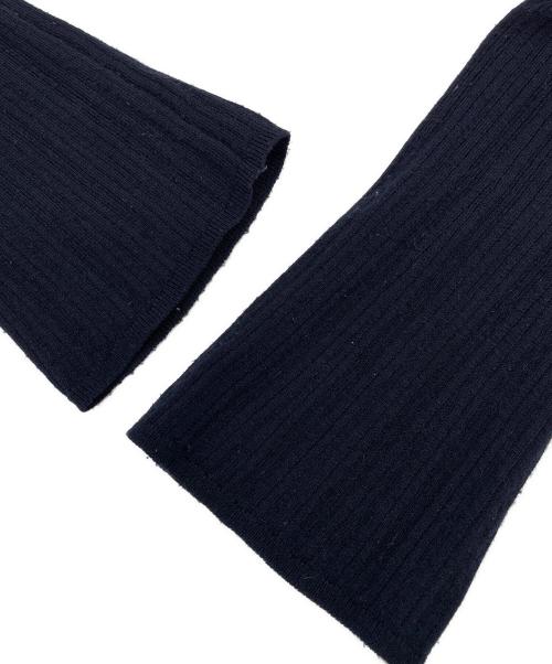 Snidel（スナイデル）Snidel (スナイデル) カーディガン/Sustainableビッグカラーレーストリムニットプルオーバ ネイビー サイズ:ONEの古着・服飾アイテム