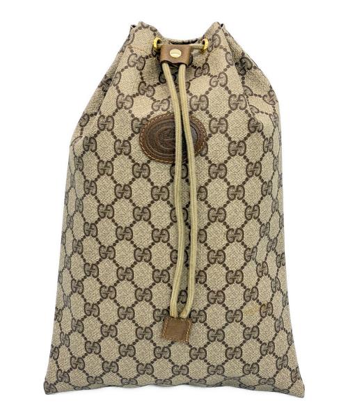 GUCCI（グッチ）GUCCI (グッチ) 巾着バッグ ベージュの古着・服飾アイテム