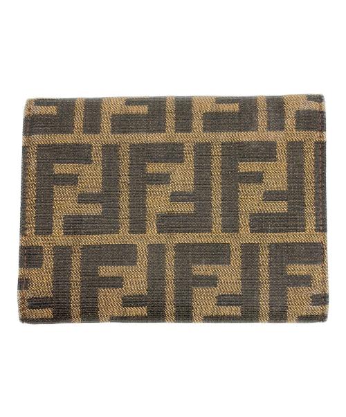 FENDI（フェンディ）FENDI (フェンディ) 3つ折り財布 ブラウン×ブラックの古着・服飾アイテム