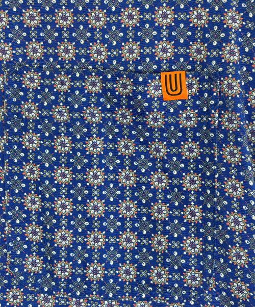 UNIVERSAL OVERALL（ユニバーサルオーバーオール）UNIVERSAL OVERALL (ユニバーサルオーバーオール) 半袖シャツ ブルー×オレンジ サイズ:SIZE Sの古着・服飾アイテム
