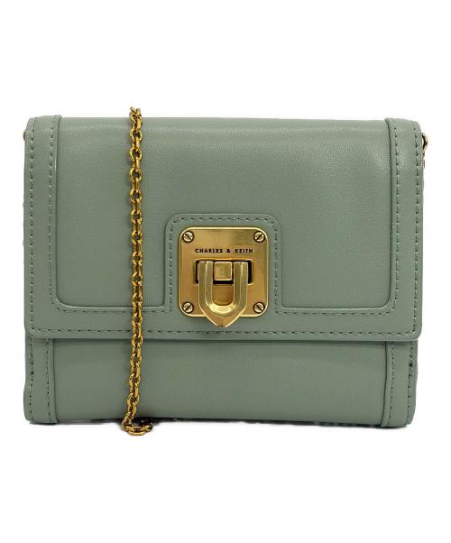CHARLES & KEITH（チャールズアンドキース）CHARLES & KEITH (チャールズアンドキース) バックルウォレット グリーンの古着・服飾アイテム
