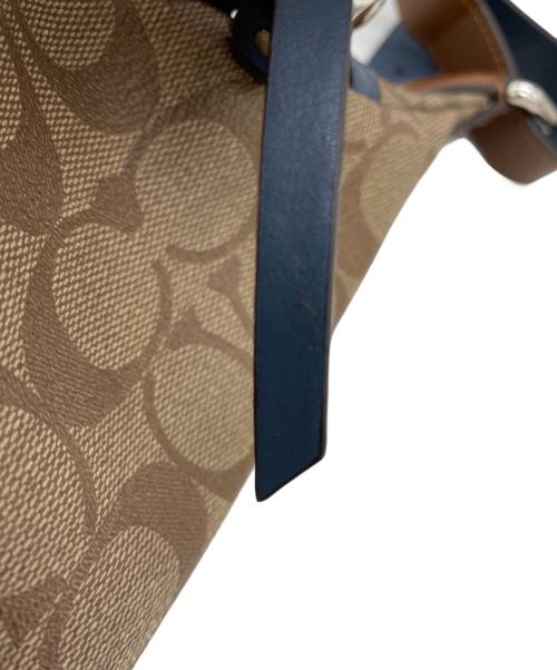COACH（コーチ）COACH (コーチ) ボディーバッグ ブラウン×ネイビーの古着・服飾アイテム