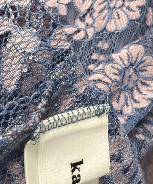 Kaene（カエン）Kaene (カエン) 半袖ワンピース ブルー×ピンク サイズ:SIZE 36（S）の古着・服飾アイテム