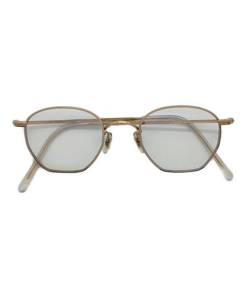 GLOBE SPECS（グローブスペックス）GLOBE SPECS (グローブスペックス) 伊達眼鏡 ゴールドの古着・服飾アイテム