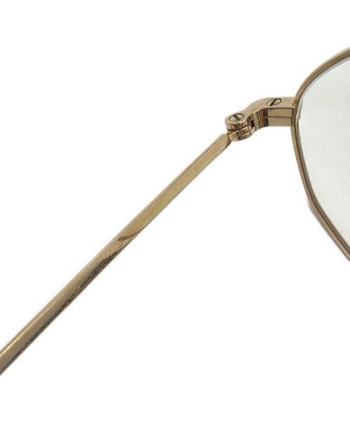 GLOBE SPECS（グローブスペックス）GLOBE SPECS (グローブスペックス) 伊達眼鏡 ゴールドの古着・服飾アイテム