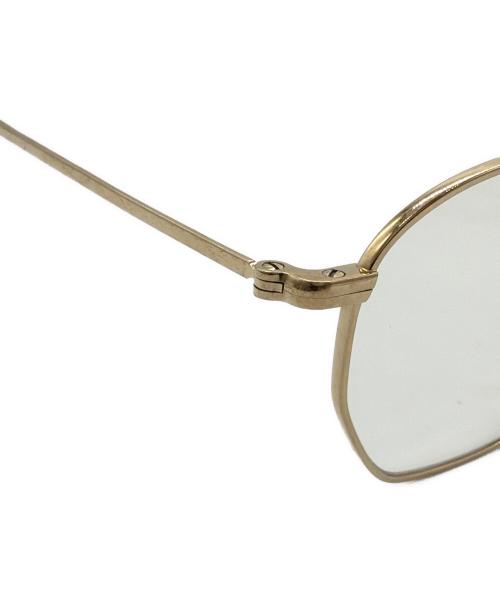 GLOBE SPECS（グローブスペックス）GLOBE SPECS (グローブスペックス) 伊達眼鏡 ゴールドの古着・服飾アイテム