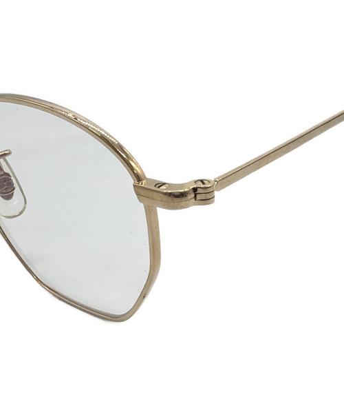 GLOBE SPECS（グローブスペックス）GLOBE SPECS (グローブスペックス) 伊達眼鏡 ゴールドの古着・服飾アイテム