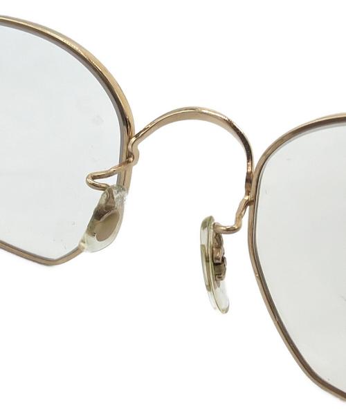 GLOBE SPECS（グローブスペックス）GLOBE SPECS (グローブスペックス) 伊達眼鏡 ゴールドの古着・服飾アイテム