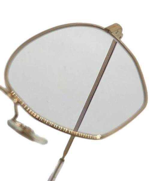 GLOBE SPECS（グローブスペックス）GLOBE SPECS (グローブスペックス) 伊達眼鏡 ゴールドの古着・服飾アイテム