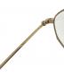 中古・古着 GLOBE SPECS (グローブスペックス) 伊達眼鏡 ゴールド：10000円