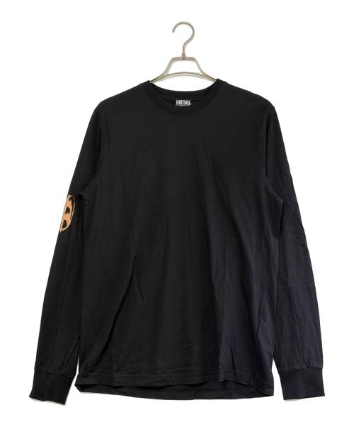DIESEL（ディーゼル）DIESEL (ディーゼル) 長袖カットソー ブラック サイズ:SIZE Lの古着・服飾アイテム