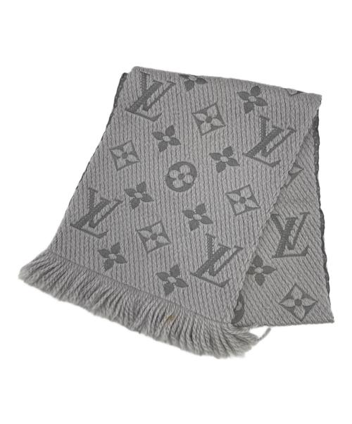 LOUIS VUITTON（ルイ ヴィトン）LOUIS VUITTON (ルイ ヴィトン) エシャルプ ロゴマニア/マフラー グレーの古着・服飾アイテム