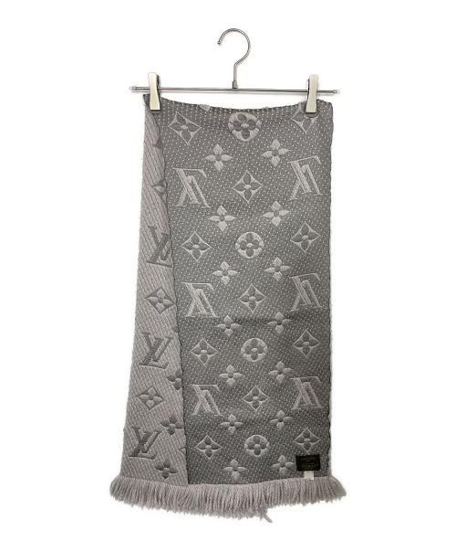 LOUIS VUITTON（ルイ ヴィトン）LOUIS VUITTON (ルイ ヴィトン) エシャルプ ロゴマニア/マフラー グレーの古着・服飾アイテム