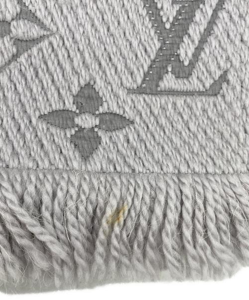 LOUIS VUITTON（ルイ ヴィトン）LOUIS VUITTON (ルイ ヴィトン) エシャルプ ロゴマニア/マフラー グレーの古着・服飾アイテム
