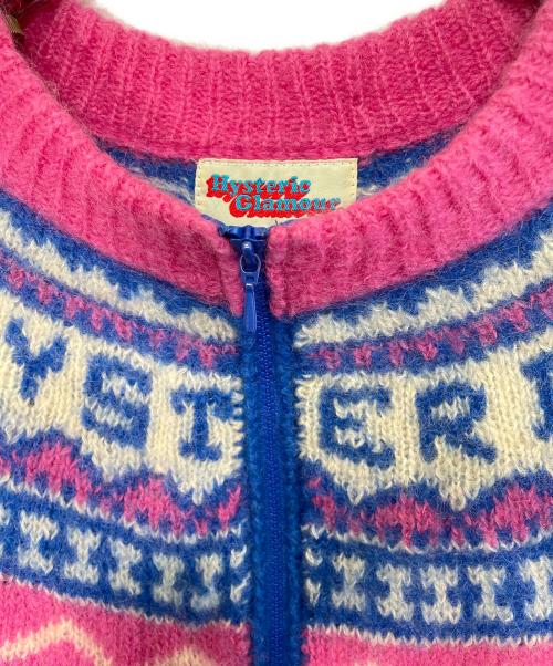 Hysteric Glamour（ヒステリックグラマー）Hysteric Glamour (ヒステリックグラマー) カーディガン ブルー×ピンク サイズ:FREEの古着・服飾アイテム