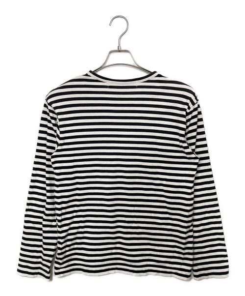 PLAY COMME des GARCONS（プレイコムデギャルソン）PLAY COMME des GARCONS (プレイコムデギャルソン) 長袖カットソー/ボーダーカットソー ブラック×ホワイト サイズ:Mの古着・服飾アイテム