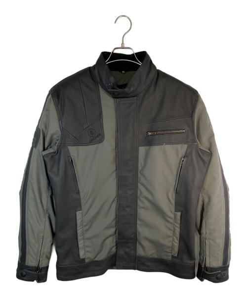 DEGNER（デグナー）DEGNER (デグナー) ライダースジャケット ブラック×グリーン サイズ:SIZE Lの古着・服飾アイテム
