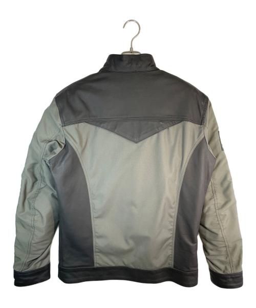 DEGNER（デグナー）DEGNER (デグナー) ライダースジャケット ブラック×グリーン サイズ:SIZE Lの古着・服飾アイテム
