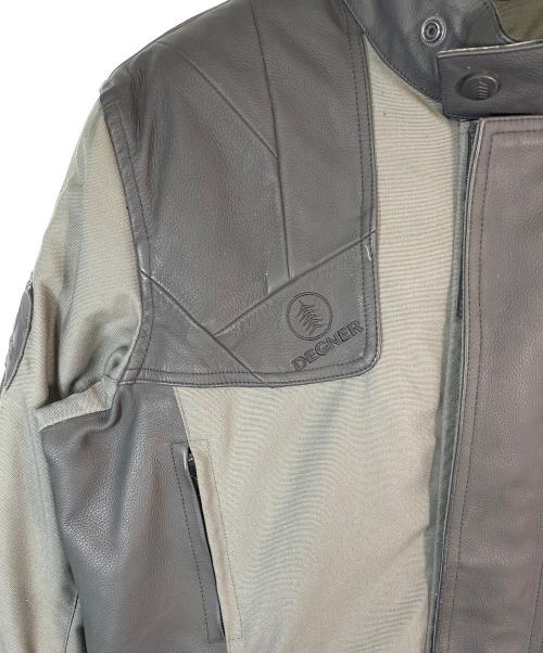 DEGNER（デグナー）DEGNER (デグナー) ライダースジャケット ブラック×グリーン サイズ:SIZE Lの古着・服飾アイテム