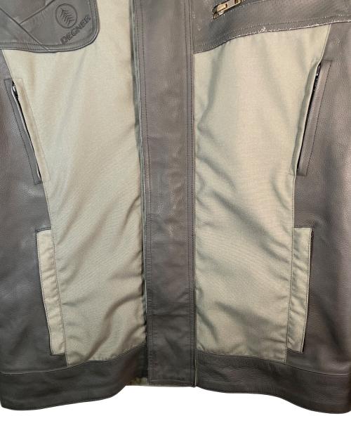 DEGNER（デグナー）DEGNER (デグナー) ライダースジャケット ブラック×グリーン サイズ:SIZE Lの古着・服飾アイテム