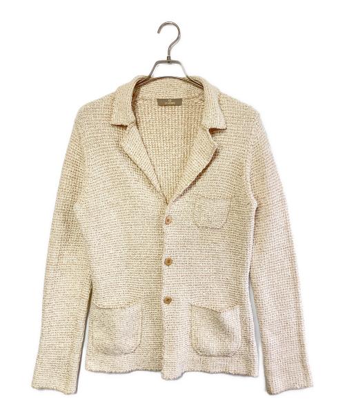 Cruciani（クルチアーニ）Cruciani (クルチアーニ) ローゲージニットジャケット ベージュ サイズ:SIZE 44の古着・服飾アイテム