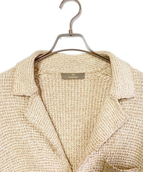 Cruciani（クルチアーニ）Cruciani (クルチアーニ) ローゲージニットジャケット ベージュ サイズ:SIZE 44の古着・服飾アイテム