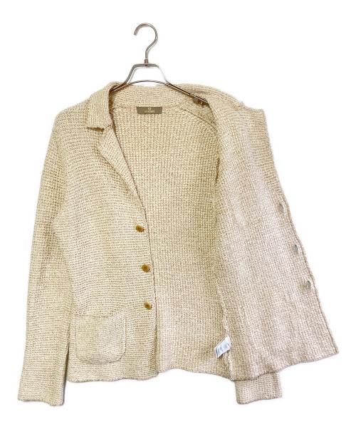 Cruciani（クルチアーニ）Cruciani (クルチアーニ) ローゲージニットジャケット ベージュ サイズ:SIZE 44の古着・服飾アイテム