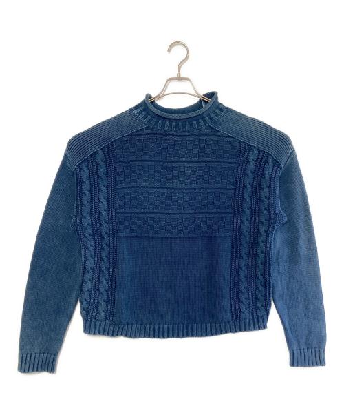 Porter Classic（ポータークラシック）Porter Classic (ポータークラシック) インディゴフィッシャーマンニット インディゴ サイズ:Sの古着・服飾アイテム